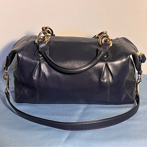 Coach Colette Leather Satchel in Midnight F33806 - Picture 2 of 8